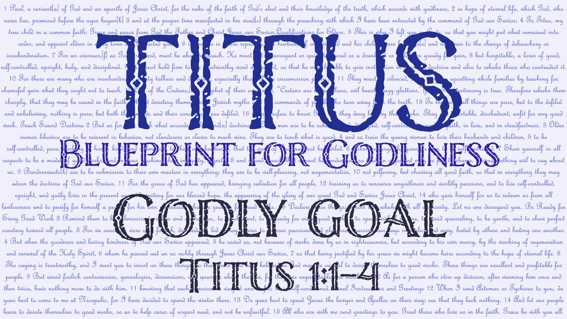 Titus: Blueprint for Godliness